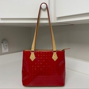 EUC Arcadia Red Patent Leather Tote